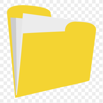 Yellow folder png sticker illustration, | Free PNG - rawpixel