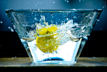 Yellow Fruit Drops on Water Yellow Fruit Drops on Water