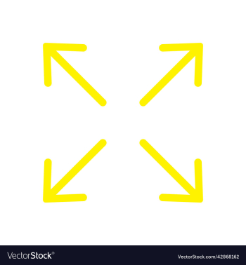 yellow full screen line art icon yellow full screen line art icon