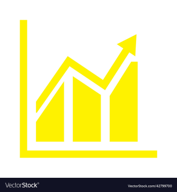 yellow graph icon or logo yellow graph icon or logo