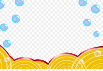 Yellow Graphic design - Bubble Border Yellow Wave Border Background 