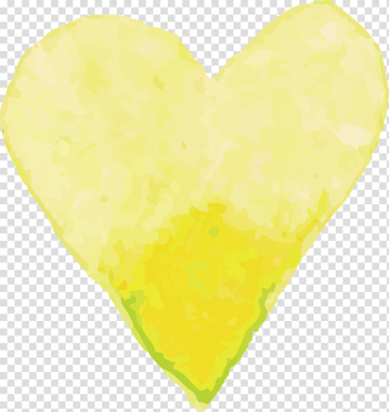 Yellow heart , Yellow Watercolor painting, Yellow watercolor Love transparent background PNG clipart