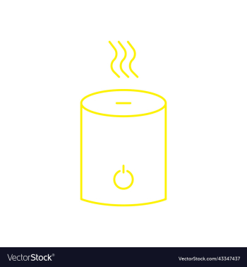 yellow humidifier line icon yellow humidifier line icon