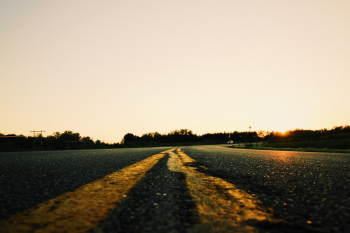 Yellow lanes by the airport Yellow lanes by the airport
