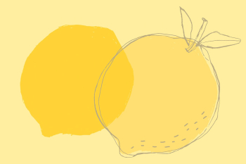 Yellow lemon cute fruit vector copy space Yellow lemon cute fruit vector copy space