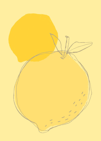 Yellow lemon cute fruit vector design space Yellow lemon cute fruit vector design space