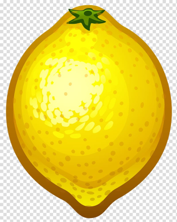 Yellow lemon fruit illustration, Lemon , Large Painted Lemon transparent background PNG clipart