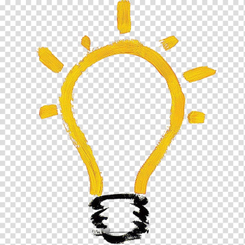 Yellow light bulb illustration, Incandescent light bulb Idea Maglite Lighting, light bulb transparent background PNG clipart