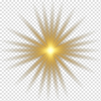 Yellow light burst illustration, Light Euclidean , Cool star material transparent background PNG clipart