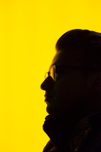 Yellow Light Face Silhouette Yellow Light Face Silhouette