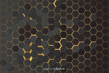 Yellow lights of hexagonal pattern background Free Vector Yellow lights of hexagonal pattern background Free Vector