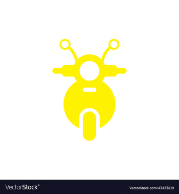 yellow motorcycle front view icon yellow motorcycle front view icon