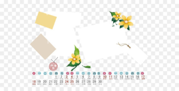 Yellow Pattern - Cartoon Calendar Yellow Pattern - Cartoon Calendar