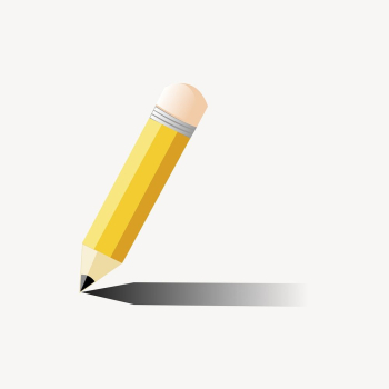 Yellow pencil clipart, stationery illustration. | Free Photo - rawpixel