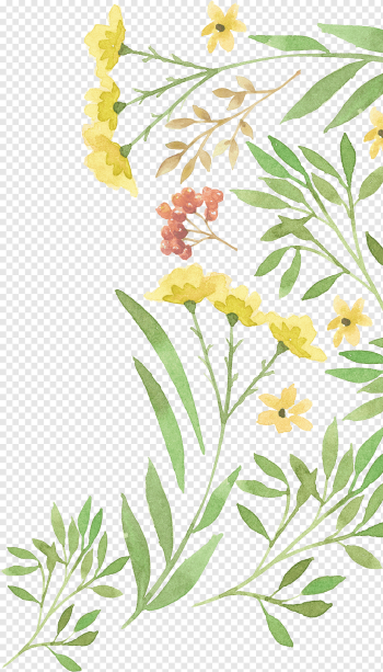 yellow petaled flowers illustration, Wedding invitation Flower Watercolor painting, Floral decoration, flower Arranging, painted, leaf png