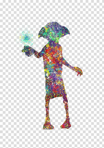 Yellow, red, and green abstract painting, Dobby the House Elf Harry Potter House-elf Character, Harry Potter transparent background PNG clipart