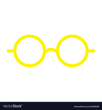 yellow round eyeglasses icon yellow round eyeglasses icon