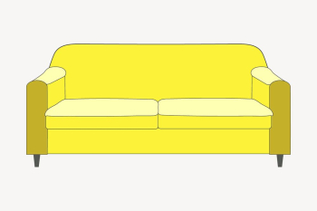 Yellow sofa clipart, furniture illustration | Free PSD - rawpixel Yellow sofa clipart, furniture illustration | Free PSD - rawpixel