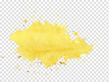 Yellow splatter illustration, Yellow Watercolor painting , watercolor painting transparent background PNG clipart