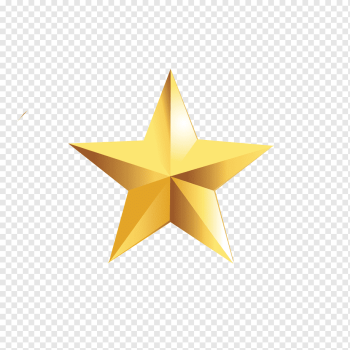 yellow star art, Star polygon Pentagram Gold Yellow, Golden five-pointed star, angle, stars, golden Frame png