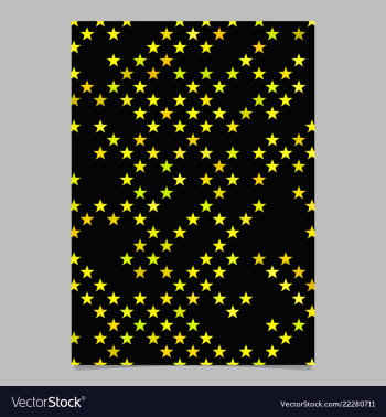 Yellow star shape pattern background brochure vector image Yellow star shape pattern background brochure vector image