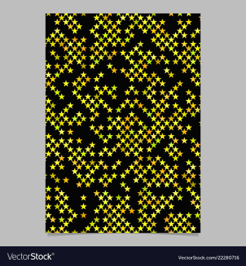Yellow star shape pattern background brochure vector image Yellow star shape pattern background brochure vector image