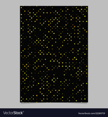 Yellow star shape pattern background brochure vector image Yellow star shape pattern background brochure vector image