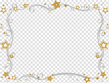Yellow stars border, New Years Eve New Years Day Chinese New Year , Star Frame transparent background PNG clipart