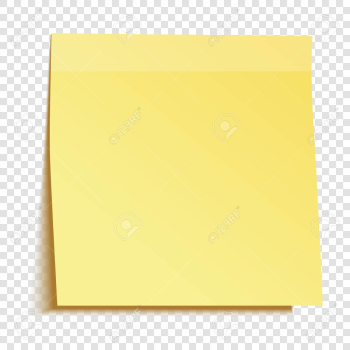 Yellow Sticky Note Isolated On Transparent Background. Template ...