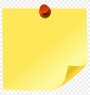 Yellow Sticky Note Png Clip Art - Sticky Note Clipart Transparent