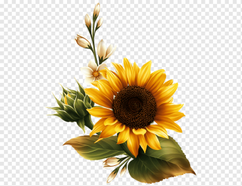 yellow sunflower, Common sunflower, A of the sunny, flower Arranging, sunflower, sunflower Seed png