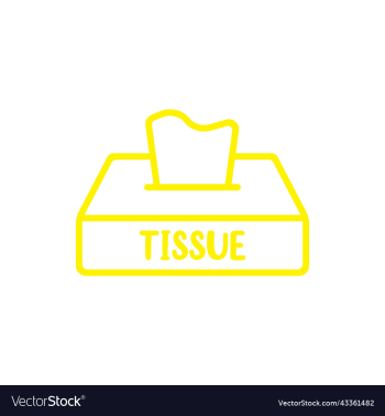 yellow tissue line icon yellow tissue line icon