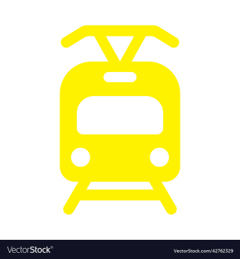 yellow tram icon yellow tram icon