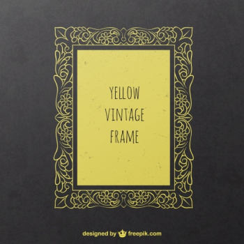 Yellow vintage frame Yellow vintage frame