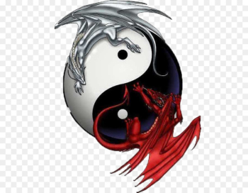 Yin and yang Chinese dragon Japanese dragon - dragon Yin and yang Chinese dragon Japanese dragon - dragon