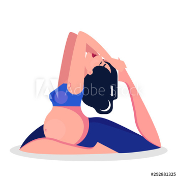 Yoga for pregnant woman concept