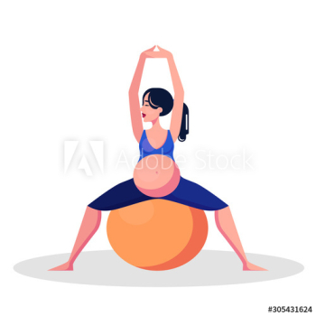 Yoga for pregnant woman concept