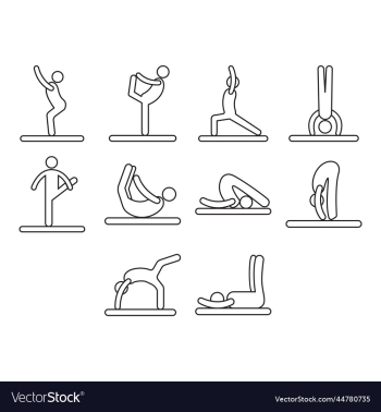 yoga icon set yoga icon set