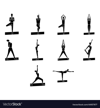 yoga icon set yoga icon set