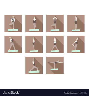 yoga icon set yoga icon set
