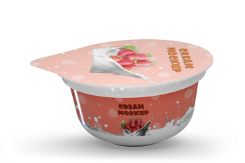 Yogurt packaging mockup Yogurt packaging mockup