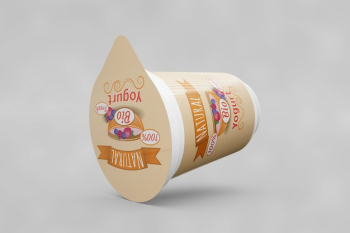 Yogurt packaging mockup