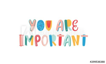 You are important hand drawn vector lettering You are important hand drawn vector lettering