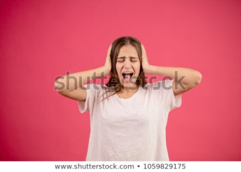 Young Annoyed Female Open Mouth Closed Stock Photo (Edit Now ...