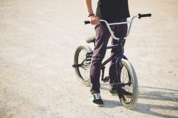 Young bmx bicycle rider Free Photo