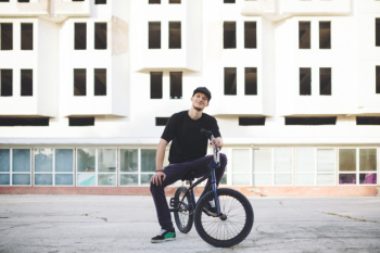 Young bmx bicycle rider Free Photo