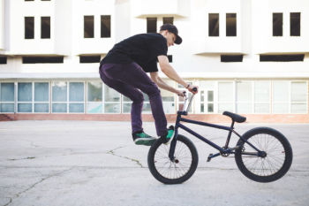 Young bmx bicycle rider Free Photo