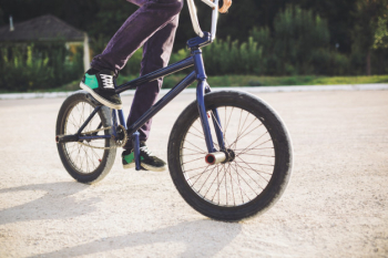 Young bmx bicycle rider Free Photo