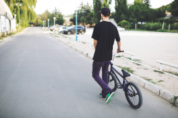 Young bmx bicycle rider Free Photo