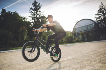 Young bmx bicycle rider Free Photo